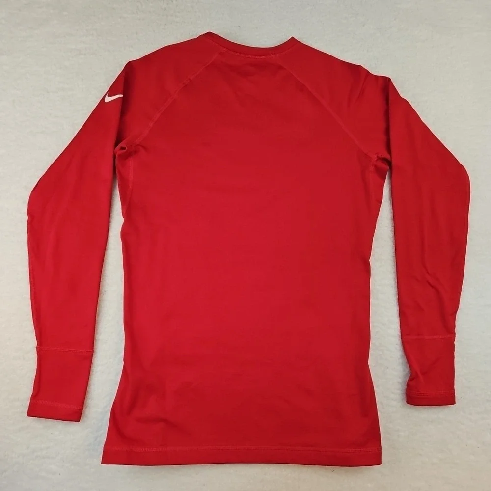 Nike Pro Shirt Womens Large Fuchsia Long Sleeve‎ Compression Dri-FIT